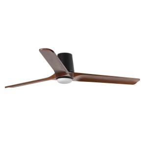 Потолочный вентилятор HEYWOOD TUB L Ш1320mm черный/орех 3P LED 10W CCT