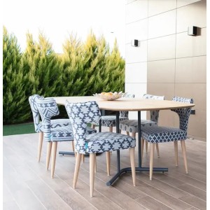 Овальный стол Triovo 140 x 100 см, 2 базы высотой 77