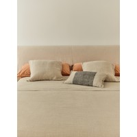 Плед Tandi из льна бежевого цвета 150 х 160 см