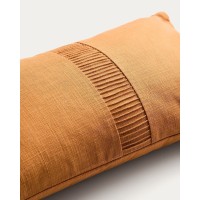 Чехол для подушки Luadia из оранжевого хлопка с плиссировкой, 30 x 50 см