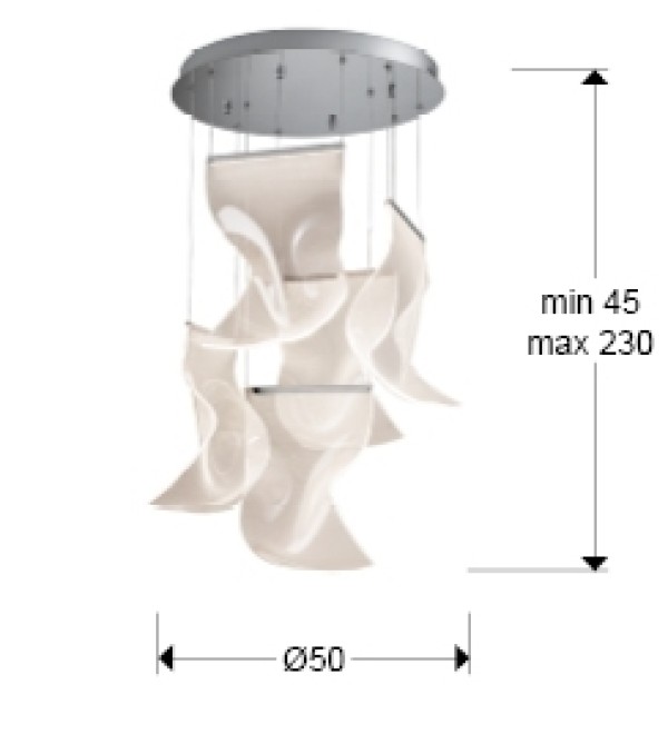 Люстра Velos II 5L хромированная