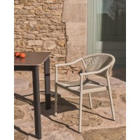 Уличный стол Anafi с графитовой столешницей из спеченного камня, 140 x 80 см