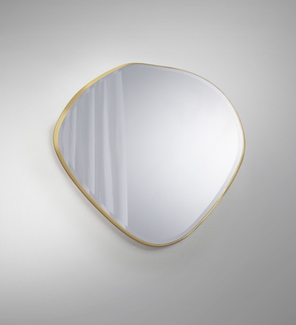 Зеркало овальное Mimo 80X80 золотое