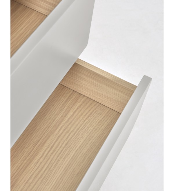 Комод Anielle из массива и шпона ясеня с тремя ящиками 60 x 117 см