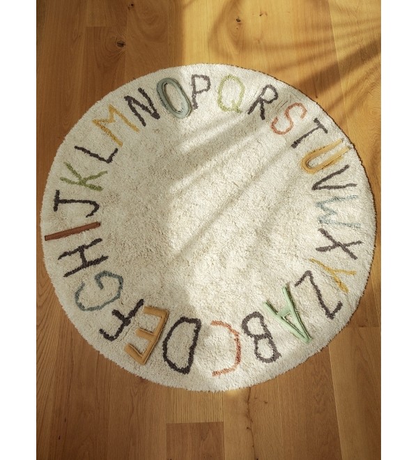 Ковер круглый Алфавит Round ABC (разноцветный) 120D