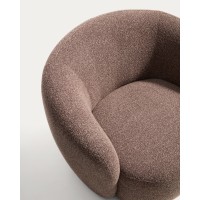 Поворотное кресло Odenia из микробукле светло-коричневого цвета