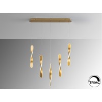 Люстра Twist 5L золотая