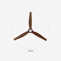 JUST FAN M Потолочный вентилятор с освещением Ш1280 черный 3P орех 3000K