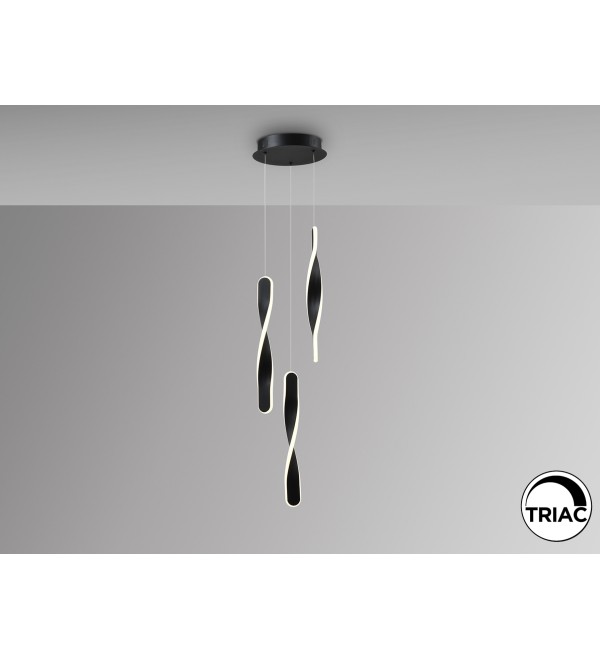 Люстра Twist 3L черная