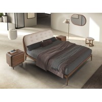 Кровать 7236 из экокожи песочного цвета для матраса 180 x 200 см