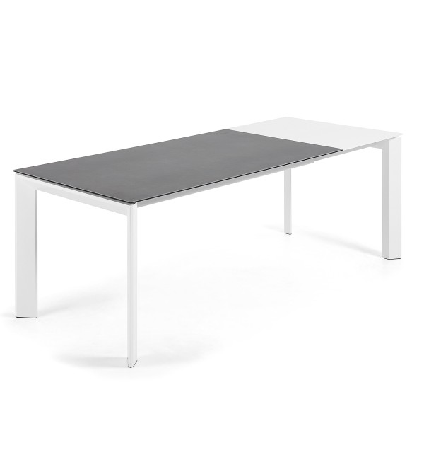 Стол Atta 160 (220) x90 белый керамический