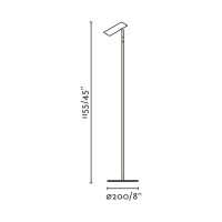 LEO Черный торшер LED 3.5W 2700K