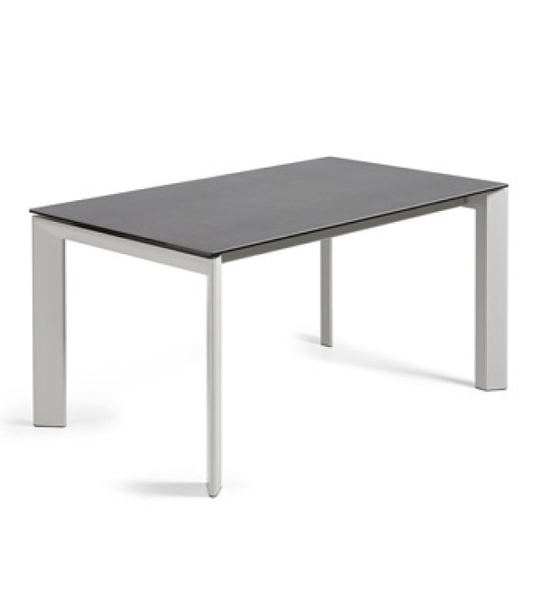 Стол Atta 160 (220) x90 серый керамический