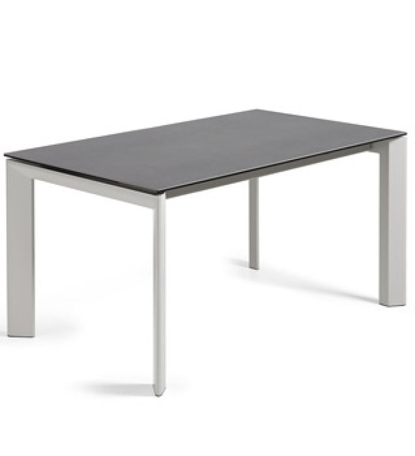 Стол Atta 160 (220) x90 серый керамический