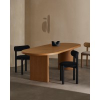 Стол Nealy с дубовым шпоном в натуральной отделке, 200 x 100 см