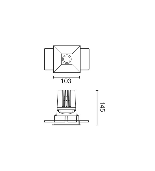 Встраиваемый светильник DEEP 78 C SMARCO белый 15° 3000K CRI95 HONEYCOMB