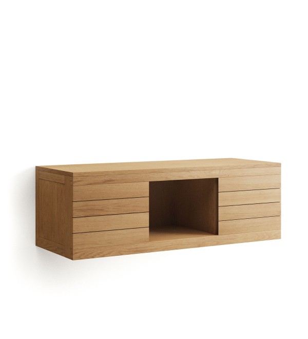 Kenta Мебель для ванной из массива тика с натуральной отделкой, 120 x 45 см