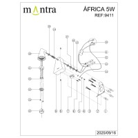 9411 Настенный светильник MANTRA AFRICA
