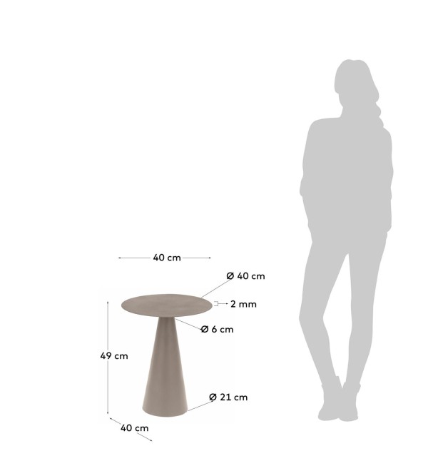 Приставной столик Shirel Ø 40 cm зеленый