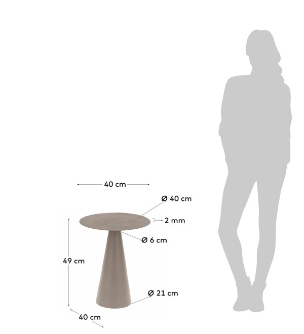 Приставной столик Shirel Ø 40 cm зеленый