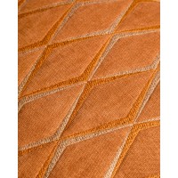 Чехол для подушки Branel из микровельвета оранжевый с вышивкой, 45 x 45 см