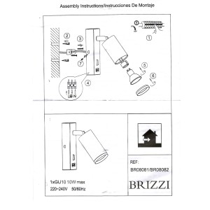 BR08082 Настенный светильник-спот ARAS