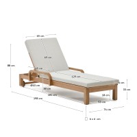 Шезлонг Sonsaura из массива эвкалипта