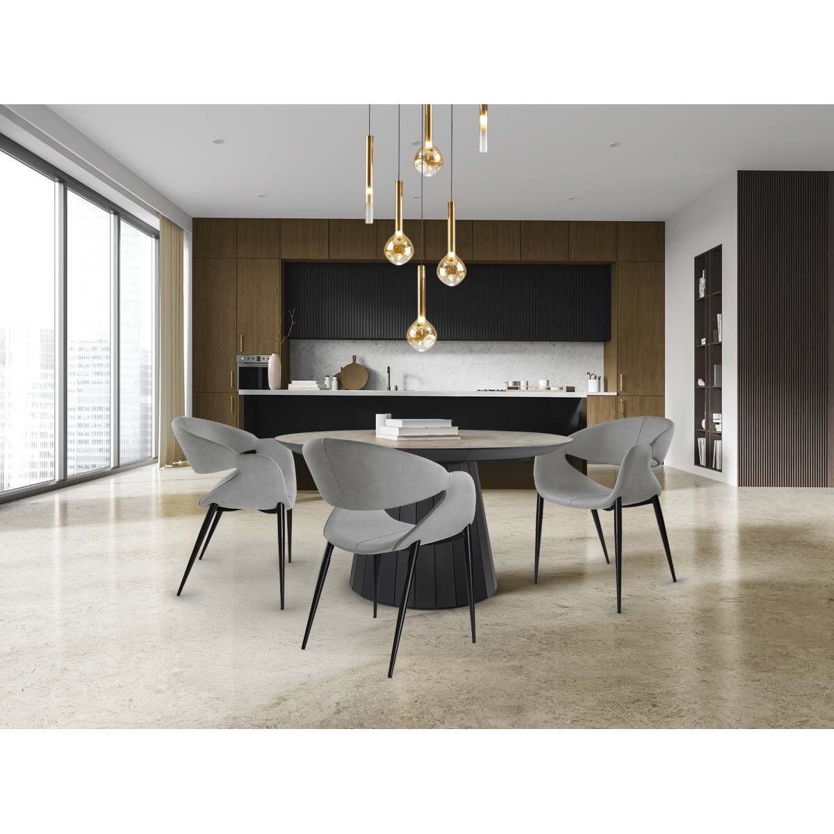 Giro Стул обеденный светло-серый
