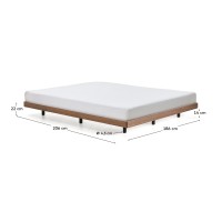 Основание кровати Norlen из орехового шпона с темной отделкой для матраса 180 x 200