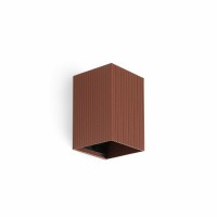 LUNE Терракотовый квадратный настенный светильник с рифлением 1xGU10