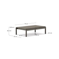 Журнальный столик Sorells из зеленого алюминия 57 x 91 см