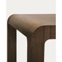 Раздвижной стол Erisia из массива дуба с отделкой под темный орех, 200 (280) x 100 см
