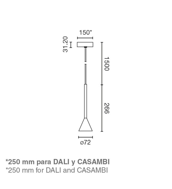 ANNA NESO Черный подвесной светильник 6 Вт 2700К