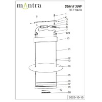 9423 Люстра подвесная MANTRA SUN II 