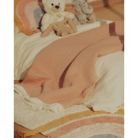 Плед Nafine из хлопкового муслина с двухцветной бахромой 130 x 170 см