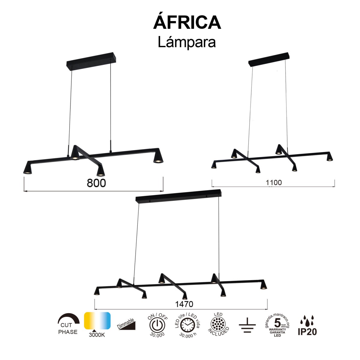 9409 Люстра подвесная MANTRA AFRICA