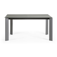 Стол Atta 160 (220) x90 антрацит керамика