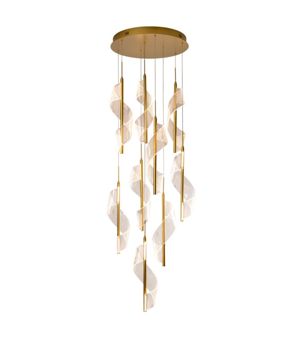 Люстра Velas 9L золотая DIM