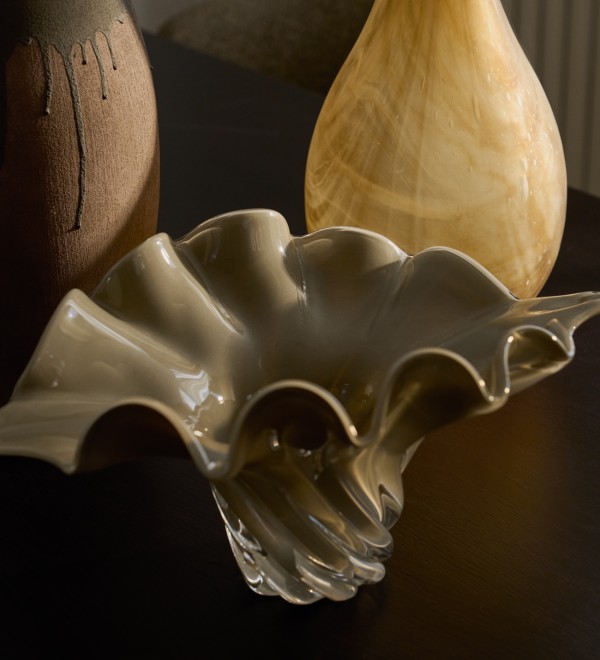Ваза Lurea из серовато-зеленого стекла, 57 x 37 см