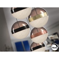 Люстра Orbes 5L черный/медный/латунный