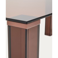 Стол Adularia из коричневого закаленного стекла 200 x 100 см