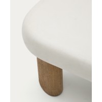 Журнальный столик Labra из цемента и акации 80 x 80 см