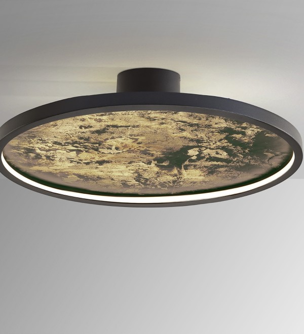 Настенный/потолочный светильник Stone CCT- черный LED D60