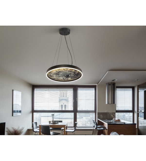 Подвесной светильник Stone CCT- черный LED 60D