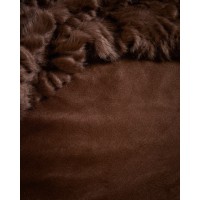 Плед Oruma из искусственного меха шоколадно-коричневого цвета с эффектом каракуля, 140 x 200 см