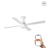 Потолочный вентилятор FRASER Ш1200MM белый 4 PALAS LED 16W TUYA