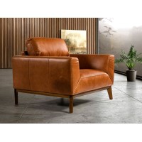 Кресло из кожи KF1016-1P /5036 светло-коричневое