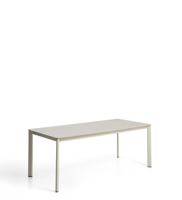 Уличный стол Anafi из спеченного камня и бежевого алюминия 180 x 90см