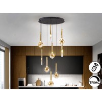 Essenza Люстра 9L - черный-золотой