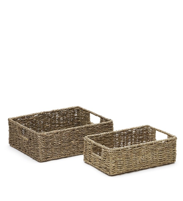 Tossa Набор из 2-х корзинок из натурального волокна 28 x 20 см / 32 x 27 см